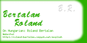 bertalan roland business card